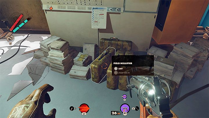 In one of the rooms of Egor's laboratory, you will find Field Nullifier - Deathloop: Lost in Transmission - walkthrough - Visionary Leads - Deathloop Guide