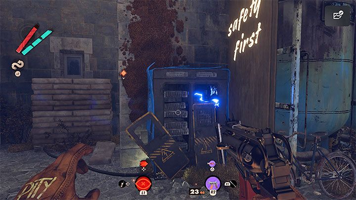 After approaching each cases, you have to destroy it - Deathloop: Ballad of Ramblin Frank - walkthrough - Visionary Leads - Deathloop Guide