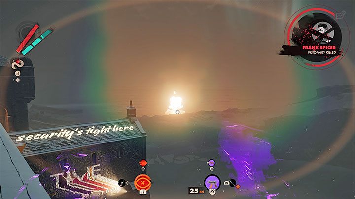 The described task will end at this point, but if you want to see the results of your efforts, then visit Updaam on the same day - Deathloop: Ballad of Ramblin Frank - walkthrough - Visionary Leads - Deathloop Guide