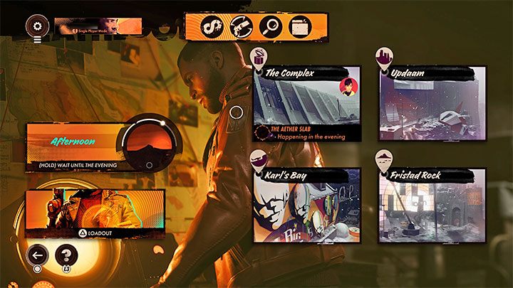 Deathloop allows you to visit each district in one of the 4 times of day - it can be morning, midday, afternoon or evening - Deathloop: Exploring the world - Basics - Deathloop Guide