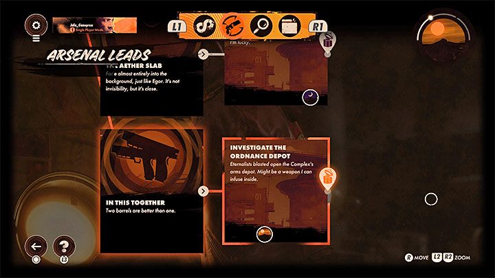 This lead should appear in your journal at some point during the campaign - Deathloop: In This Together - walkthrough - Arsenal Leads - Deathloop Guide
