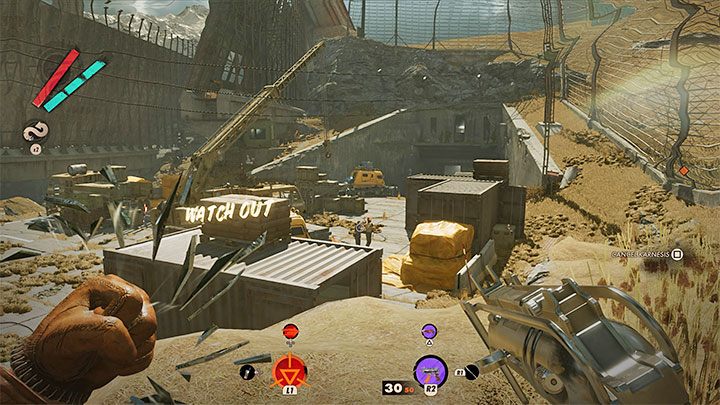 The ordnance depot from the mission objective is a large bunker in the Complex district - Deathloop: In This Together - walkthrough - Arsenal Leads - Deathloop Guide