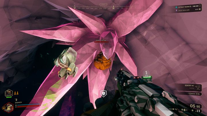 A destroyed Golden Loot Bug drops raw materials - you will often have to run after the items to collect them - Deep Rock Galactic: Loot Bugs - types, loot - Basics - Deep Rock Galactic Guide