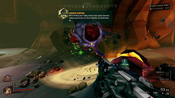 Huuli Hoarder is very easy to scare off - it will start running when it receives even the smallest amount of damage - Deep Rock Galactic: Loot Bugs - types, loot - Basics - Deep Rock Galactic Guide