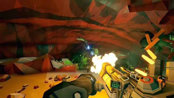 The Lead Storm Powered Minigun needs a moment to warm up before firing and has a unique feature that makes the weapon much more accurate when firing long series of bullets - Deep Rock Galactic: Gunner - main weapon - Gunner - Deep Rock Galactic Guide