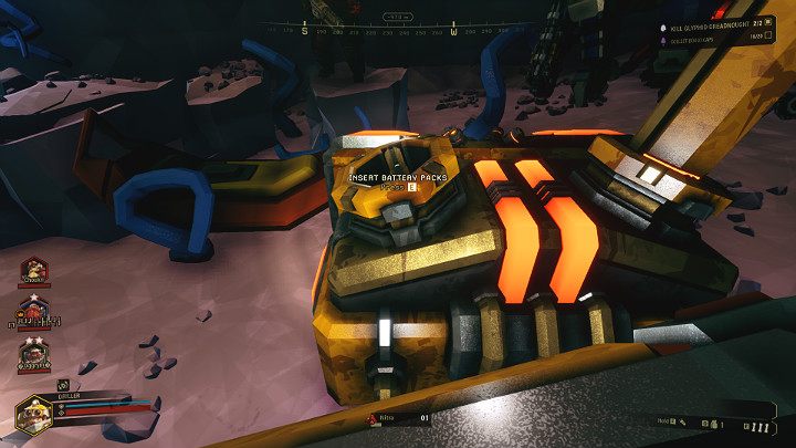 Once you put two batteries in the cargo crate it still needs to be repaired and you need to use a hammer here - Deep Rock Galactic: Cargo Crate - General information - Deep Rock Galactic Guide