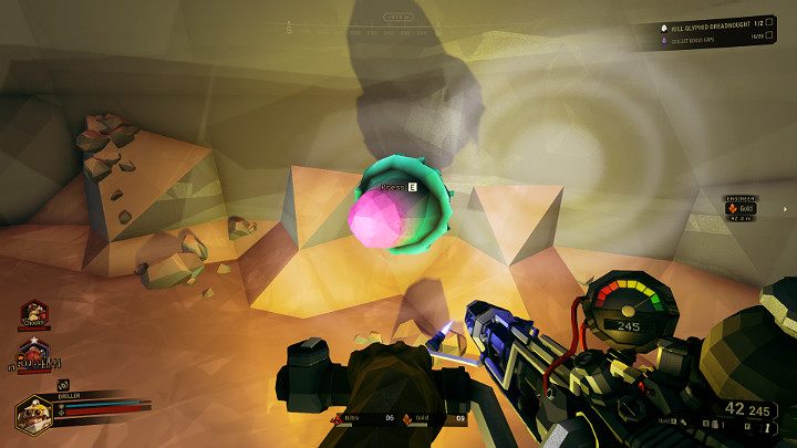 In the picture above, you can see one of the additional resources, Boolo Cap, that you have to collect in order to complete a side task during the Point Extraction mission - Deep Rock Galactic: Elimination, Missions side objectives - Elimination - Deep Rock Galactic Guide