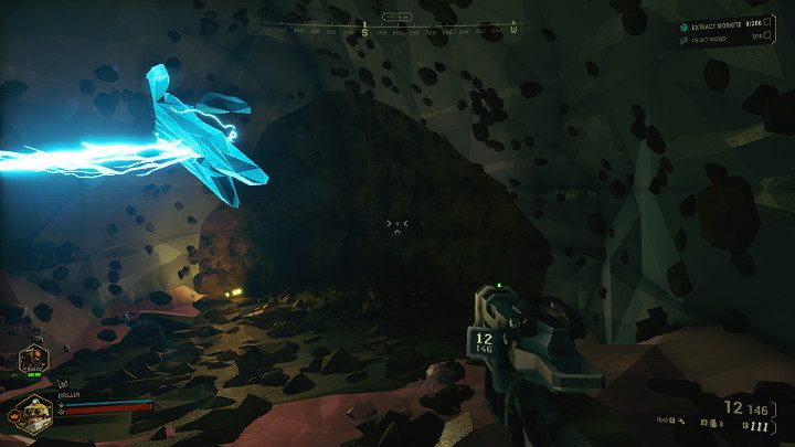 In the picture above you can notice a wall of brown sand that connects one part of the cave to the other - Deep Rock Galactic: Mining Expeditions, Cave structure - Mining Expeditions - Deep Rock Galactic Guide