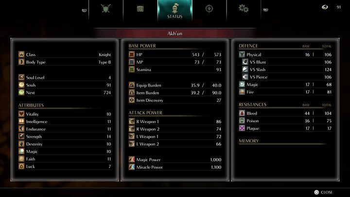 Your character has 8 main stats that you can improve when interacting with the Maiden in Black in The Nexus - Demons Souls Remake: character stats - list - Character development - Demons Souls Remake Guide