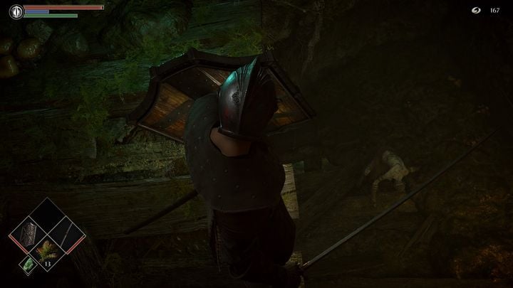 Pick up the items and then jump down - Demons Souls Remake: Depraved Chasm (5-1) - walkthrough - Valley of Defilement (Region 5) - Demons Souls Remake Guide