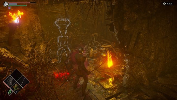 As you go to where the big enemy attacked you, you will encounter more enemies, but these are weaker and smaller - Demons Souls Remake: Depraved Chasm (5-1) - walkthrough - Valley of Defilement (Region 5) - Demons Souls Remake Guide