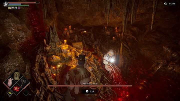 While approaching her, be wary of the swamp and the plague effect, which can be imposed on you - Demons Souls Remake: Maiden Astrea - boss, how to defeat? - Demons Souls Remake: Bosses - Demons Souls Remake Guide