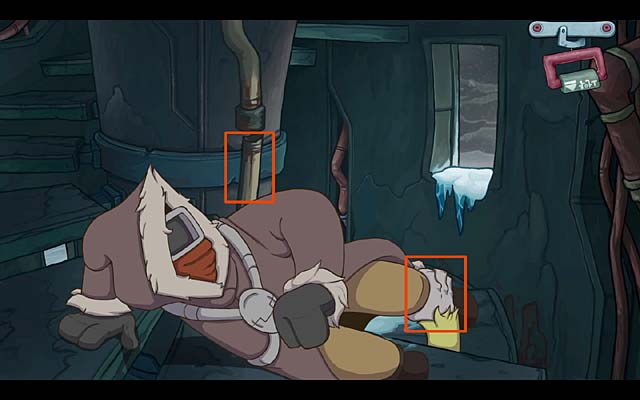 During the escape burn the monsters claw by using the improvised flamethrower - Get into the tower - Prologue - Deponia Doomsday - Game Guide and Walkthrough