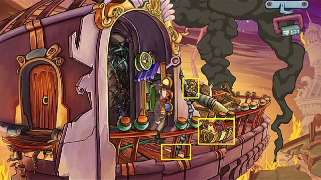 Go to the balcony - Help Elysians and Goal - Chapter two - Deponia Doomsday - Game Guide and Walkthrough