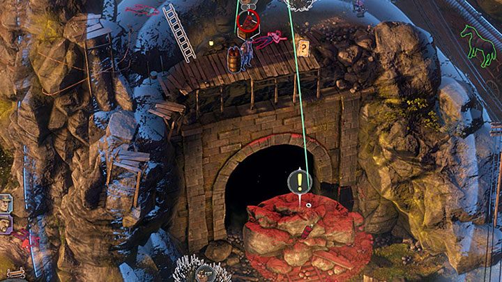 You can advance to the final part of the mission after you get to the dynamite barrel on the hill (M2,17) and kill Big Ann - Desperados 3: Use dynamite to destroy the blockade - mission 2, walkthrough - Mission 2 - Running Late on Payday - Desperados 3 Guide