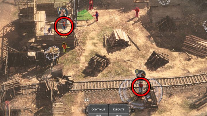 Use the ladder to get upstairs when you enter the building under construction - Desperados 3: Kill McBane - mission 3, walkthrough - Mission 3 - Troublemakers in Flagstone - Desperados 3 Guide