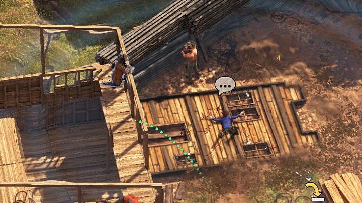 Re-select the character who is on the 1st floor of the building under construction - Desperados 3: Kill McBane - mission 3, walkthrough - Mission 3 - Troublemakers in Flagstone - Desperados 3 Guide