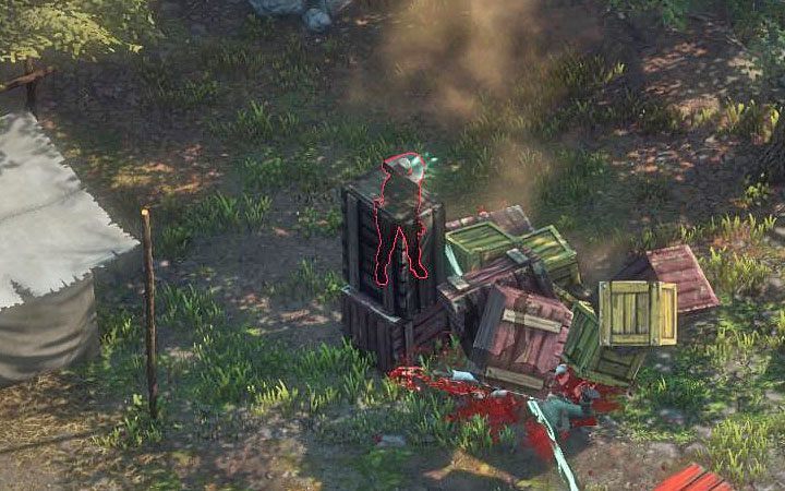 You can either cancel the mind control or order this bandit to go to the tower of crates standing nearby - Desperados 3: Save Isabelle and help Cooper - mission 9, walkthrough - Mission 9 - Louisiana Voodoo - Desperados 3 Guide