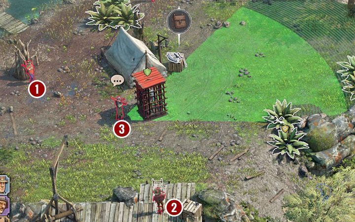 Dont rush with opening Hectors cage (M9,4) - you can get spotted pretty fast - Desperados 3: Rescue Kate and Hector - misison 9, walkthrough - Mission 9 - Louisiana Voodoo - Desperados 3 Guide