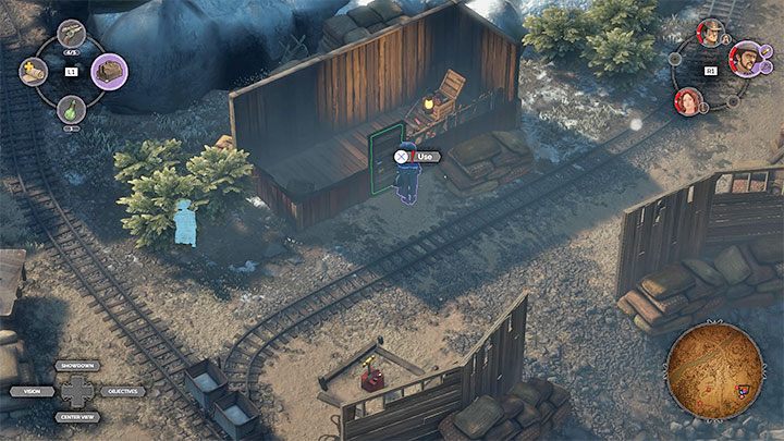 This and the next challenge are mutually exclusive, as once you have taken the dynamite from one of the 2 possible locations, you will automatically receive the next mission objective - Desperados 3: Mission 6 - map, badges - Mission 6 - The Bridge at Eagle Falls - Desperados 3 Guide