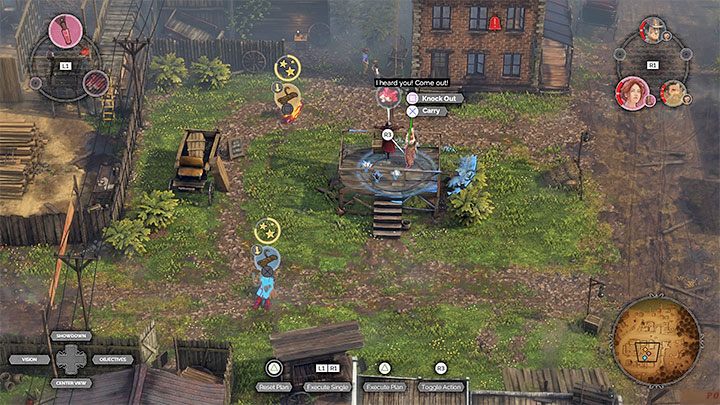 Finally, time to secure the square around the gallows - Desperados 3: Get a disguise and find McCoy - mission 8, walkthrough - Mission 8 - One Hell of a Night - Desperados 3 Guide