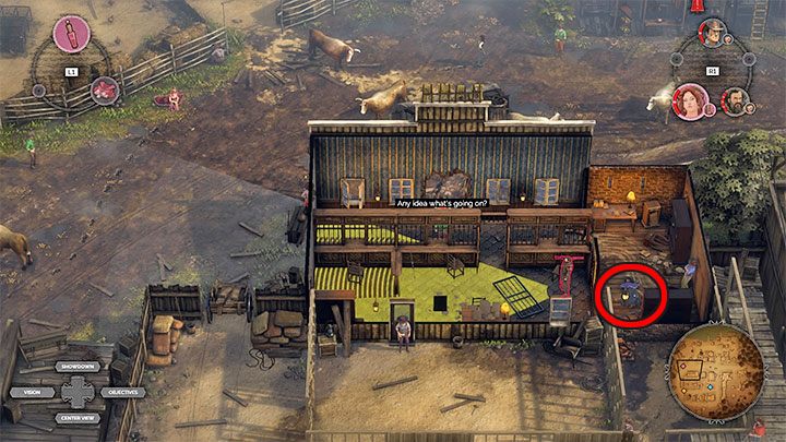 You can save McCoy after acquiring the disguise or completely skip this step, but ignoring the disguise will make it harder to eliminate further opponents - Desperados 3: Get a disguise and find McCoy - mission 8, walkthrough - Mission 8 - One Hell of a Night - Desperados 3 Guide