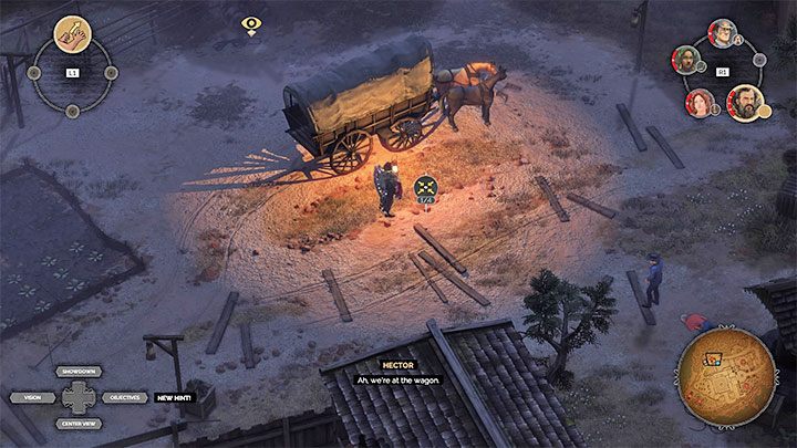 After clearing the area or at least getting rid of enemies looking towards the path and the car, move Devitt to the vicinity of the car - Desperados 3: Escape from the Hacienda with Devitt - mission 15, walkthrough - Mission 15 - A Captain of Industry - Desperados 3 Guide