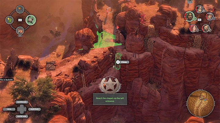 This and the next challenge are theoretically mutually exclusive, although after winning one of these badges you can load the previous save and choose a different path - Desperados 3: Mission 16 - map, badges - Mission 16 - The Old and The New - Desperados 3 Guide