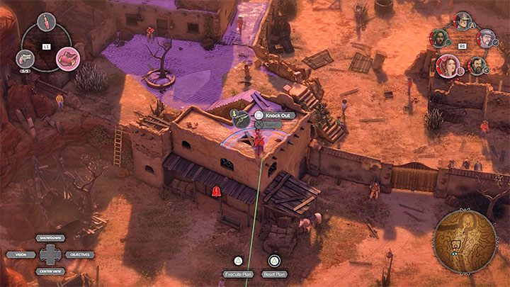 Crossing the left part of the map involves passing through the town, which can be divided into three main parts - Desperados 3: Reach the cemetery gate - mission 16, walkthrough - Mission 16 - The Old and The New - Desperados 3 Guide