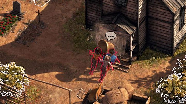 This is the best way to play the whole mission, because murdering the targets by causing accidents reduces the risk of triggering an alarm and you dont have to worry about eliminating other enemies in the area beforehand - Desperados 3: Mission 3 - map, badges - Mission 3 - Troublemakers in Flagstone - Desperados 3 Guide