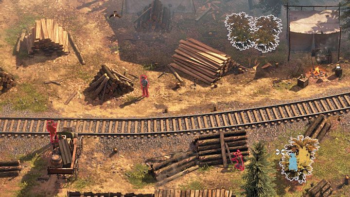 We are talking about the northeastern part of the map, that is, the construction site adjacent to the railway track where McBane can be killed (M3,3) - Desperados 3: Mission 3 - map, badges - Mission 3 - Troublemakers in Flagstone - Desperados 3 Guide