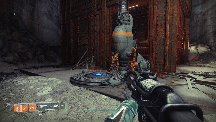 When you reach the indicated location, look around for a teleporter - youll stand near the elevator - Destiny 2: How to get Lumina revolver? - Destiny 2: Exotic Weapon Quests - Destiny 2 Game Guide