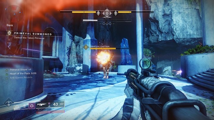 In the basic version of the Gambit mode, the Primeval Captain boss appears with additional Champions - you have to focus on them, because when you eliminate a Champion you get a buff for a short time called Primeval Slayer, which can be stackable - Destiny 2: Gambit - game mode - Destiny 2: Game modes - Destiny 2 Game Guide