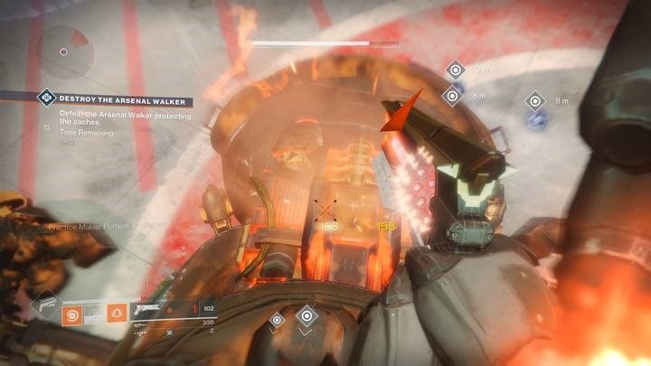 By attacking the uncovered core of the robot you will cause high damage to the enemy - Destiny 2: Heroic Public Events - Destiny 2: Markers and activities - Destiny 2 Game Guide