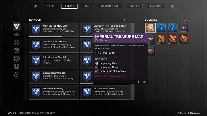Treasures are marked on the map of a particular planet with a distinctive icon in the shape of a white circle with a cross - Destiny 2: Imperial Treasure Map - Destiny 2: Markers and activities - Destiny 2 Game Guide