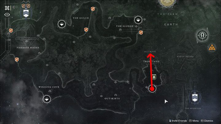 Go to the map of the Solar System, select the European Dead Zone planet and select the location indicated in the image above - Destiny 2: How to get Thorn revolver? - Destiny 2: Exotic Weapon Quests - Destiny 2 Game Guide