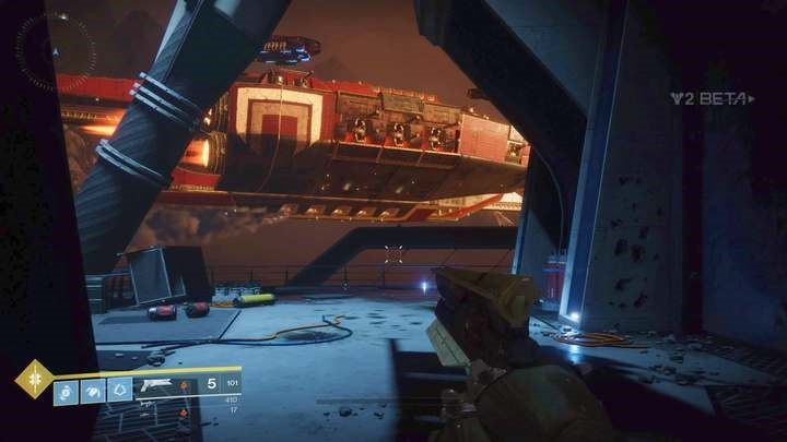 Entry to the landing area. - Destiny 2: Homecoming - The Beginning - Destiny 2: Walkthrough - Destiny 2 Game Guide
