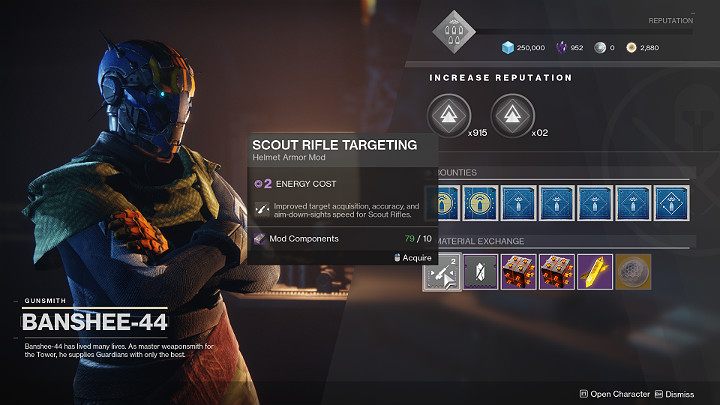 The Gunsmith takes care of applying modifications and you can easily get them from his engrams. - Destiny 2: Modifications - list, how to obtain? - Destiny 2: Equipment - Destiny 2 Game Guide
