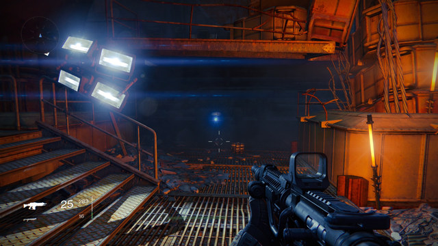 The Ghost on pipes near to the steel stairs - Earth | Dead Ghosts - Dead Ghosts - Destiny Game Guide