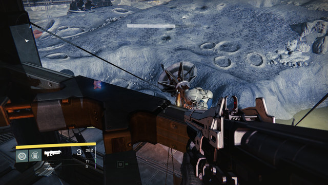 The Ghost located on the construction in front of the antenna - Moon | Dead Ghosts - Dead Ghosts - Destiny Game Guide