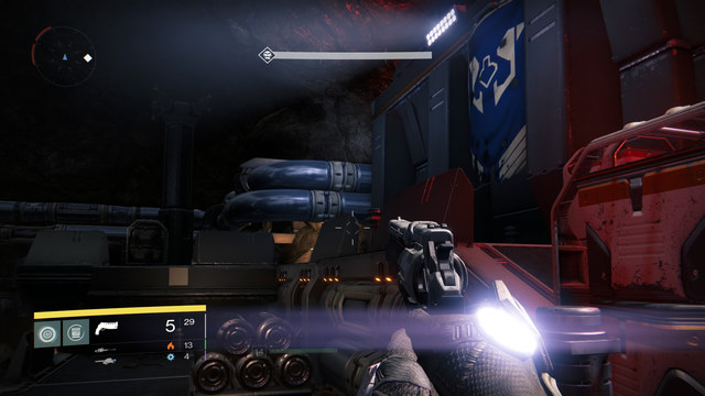 Blue pipes on the left of the gate. - Mars | Dead Ghosts - Dead Ghosts - Destiny Game Guide