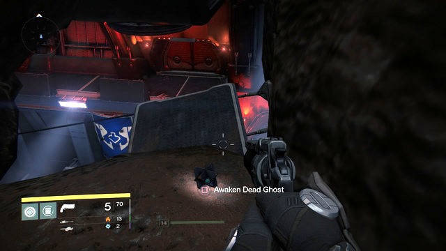 View from a higher located platform on the ghost and the wall - Mars | Dead Ghosts - Dead Ghosts - Destiny Game Guide