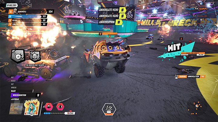 In Mayhem mode, players fight for points - Destruction AllStars: Mayhem Mode - Gameplay modes - Destruction AllStars Guide