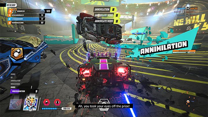 Keep fighting enemies with a regular car until you unlock the option to summon your Star's personal Hero Vehicle - Destruction AllStars: Mayhem Mode - Gameplay modes - Destruction AllStars Guide