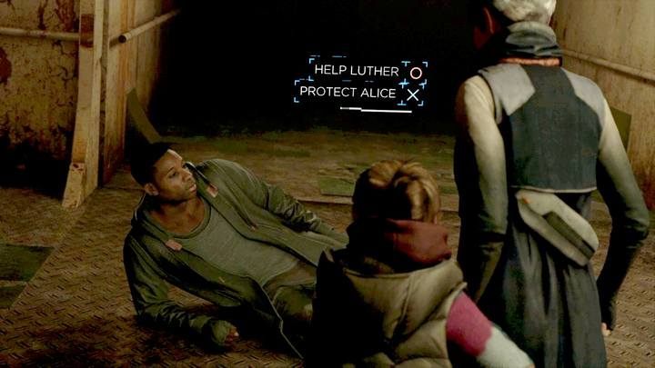 Luther always gets shot (provided that he is in the group) - helping him is the best additional option. - Crossroads - Kara | Detroit Become Human Walkthrough - Shared scenes - Detroit Become Human Guide