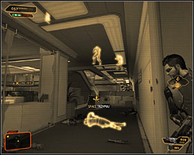 Make sure that you eliminated all the enemies on the current level - (2) Aggressive solution: Getting out of the ambush - Confronting Eliza Cassan - Deus Ex: Human Revolution Game Guide