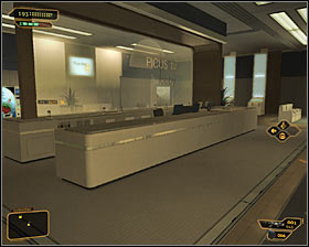 1 - (3) Peaceful solution: Reaching the staircase at the back of the studio - Confronting Eliza Cassan - Deus Ex: Human Revolution Game Guide