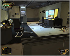 Lets start with a short summary of your actions this far - (3) Peaceful solution: Reaching the staircase at the back of the studio - Confronting Eliza Cassan - Deus Ex: Human Revolution Game Guide