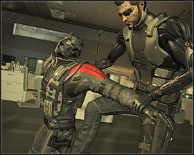 13 - (3) Peaceful solution: Reaching the staircase at the back of the studio - Confronting Eliza Cassan - Deus Ex: Human Revolution Game Guide