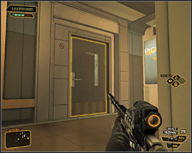 15 - (3) Peaceful solution: Reaching the staircase at the back of the studio - Confronting Eliza Cassan - Deus Ex: Human Revolution Game Guide